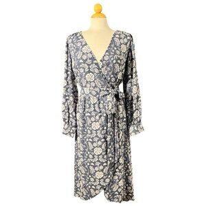 LC Lauren Conrad Blue and White Floral Dress